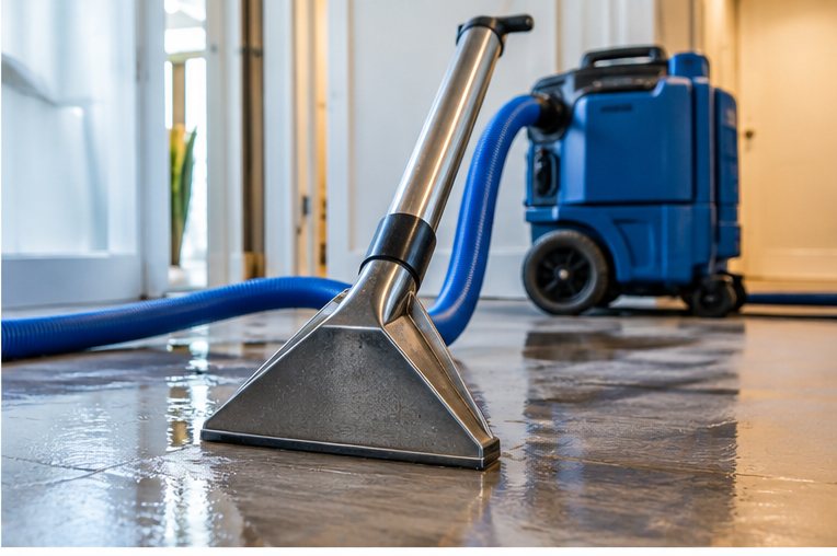 Extracting contaminated water during sewage cleanup